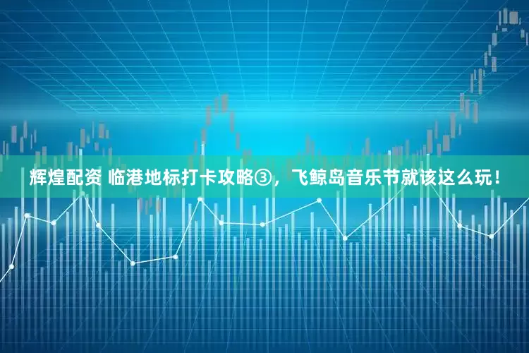 辉煌配资 临港地标打卡攻略③，飞鲸岛音乐节就该这么玩！